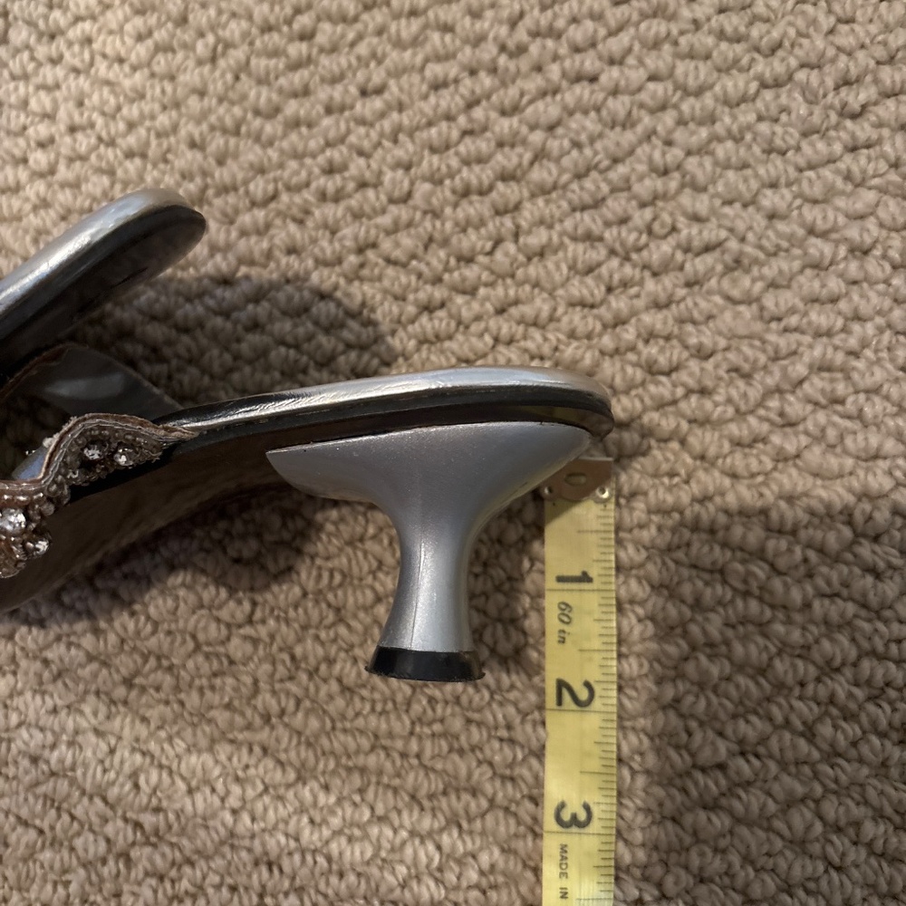 Silver Embellished Sandals - Picture 4 of 4